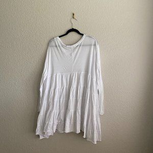 Free People Long Sleeve Peplum Babydoll Dress / Shirt